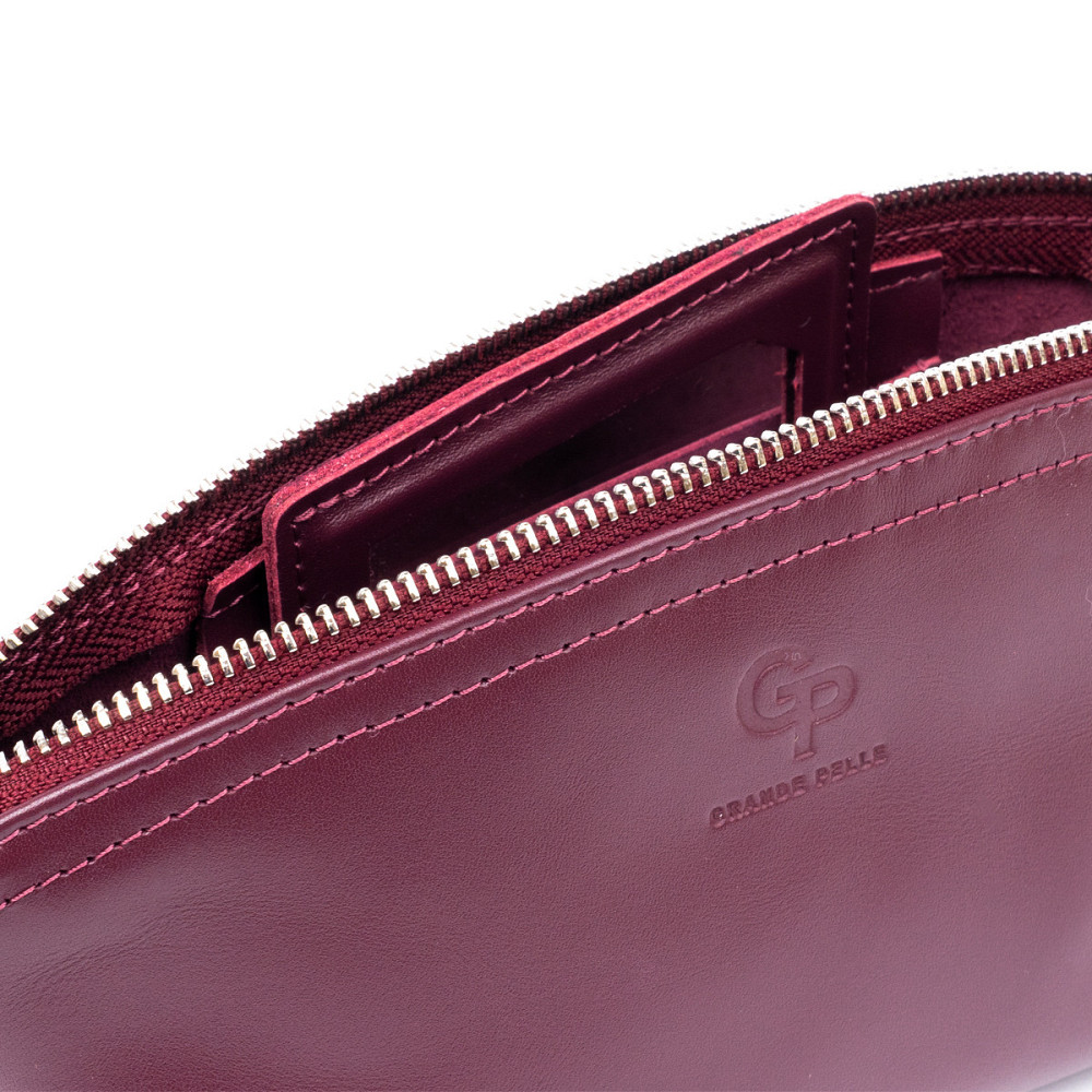 Жіноча косметичка зі шкіри Amelin GRANDE PELLE 11300 Сливова Київ - фото 5