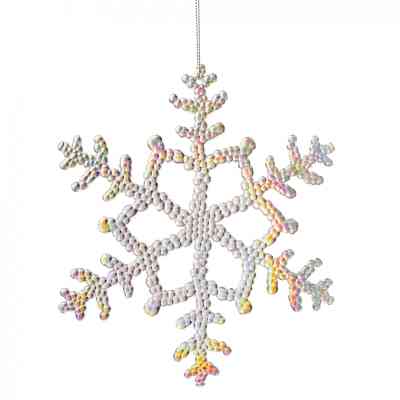 Ялинкова іграшка Novogod`ko Сніжинка 20 см Пластик Перламутр (974870) Вінниця