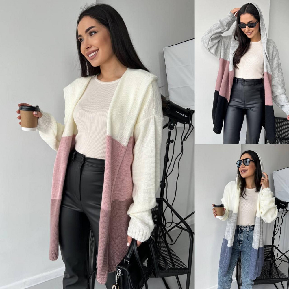 Жіночий модний в'язаний кардиган оверсайз.  44-52р. Київ - фото 2