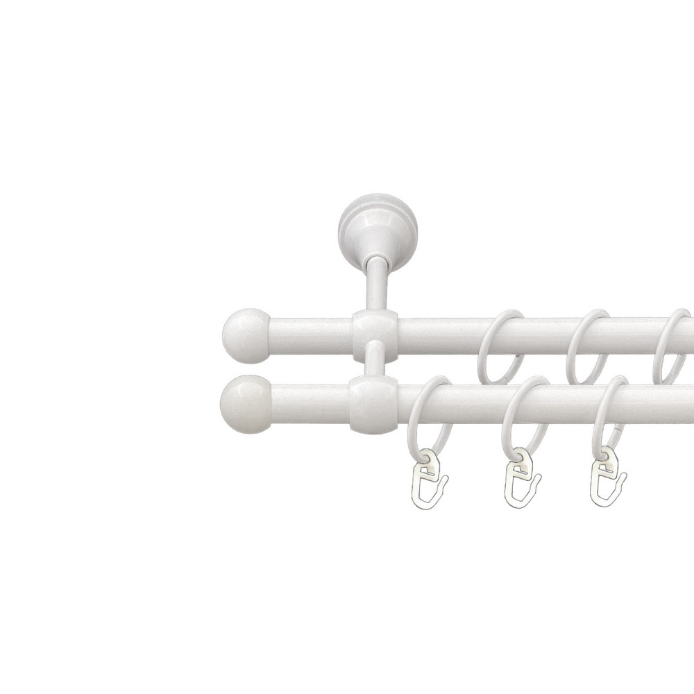 Карниз Orvit Куля Болонь металевий дворядний литий Арктіс 16\16 мм 240 см (00-00012346) Львов - изображение 1