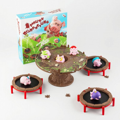 Настільна гра Fun Games Shop Хрюшки - Попригушки (Pigs on Trampolines) (укр.) (FGS63) Вінниця - фото 3