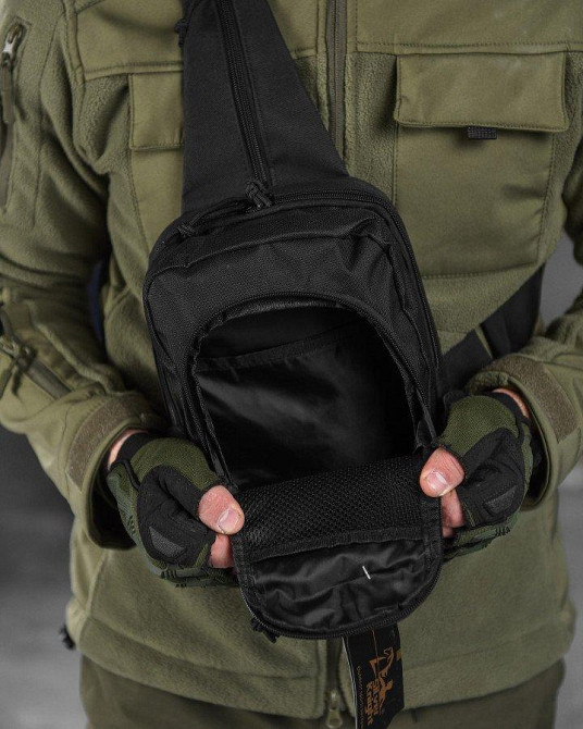 Тактична сумка нагрудна hardy black Одеса - фото 8