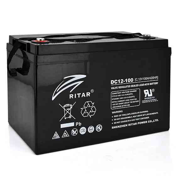 Акумуляторна батарея CARBON RITAR DC12-100C, Black Case, 12V 100.0Ah, 2000-5000 циклів, до 15 років термін служби (355*250*260) Q1 Київ
