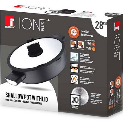 Сотейник Bergner Ion plus з кришкою 28 см (BG-35913-BK) Винница - изображение 8