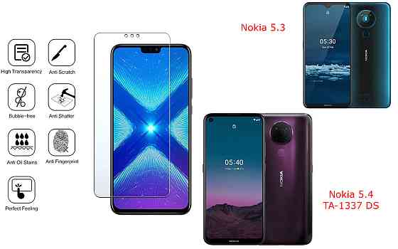 Защитное стекло NeoGlass для Nokia 5.3, Nokia 5.4 TA-1337 DS – ультрапрозрачное и устойчивое Киев