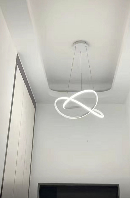 Люстра светодиодная подвесная LED 60W 3000-6000K, белая – современная дизайнерская люстра для гостиной, спальни, Киев - изображение 3