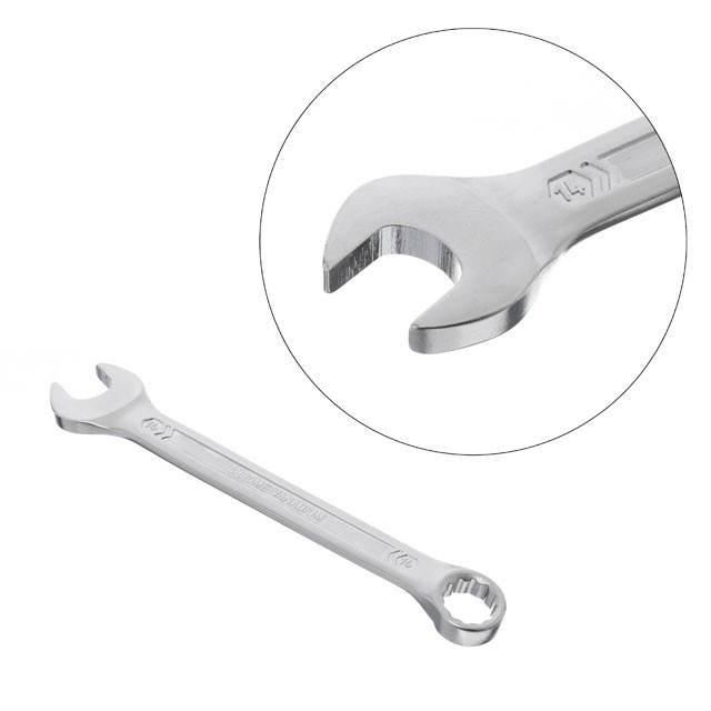 Ключ комбінований, 14 мм, Cr-V, покриття: сатин-хром, DIN3113, STORM INTERTOOL XT-1014 Київ - фото 3