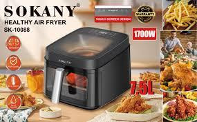 Аерогриль SK-10088 7,5 л 1700 Вт з антипригарним покриттям, оглядовим вікном та програмами приготування Одеса - фото 1