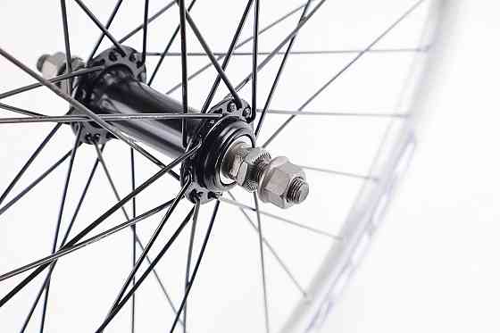 Колесо 26" переднє V-brake, обід "крапля" алюмінієвий, втулка 14Gx36H, сіре кріпл. гайка, "GRAVITY" Київ