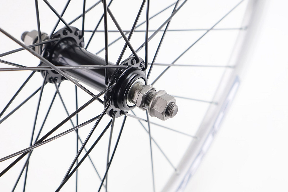 Колесо 26" переднє V-brake, обід "крапля" алюмінієвий, втулка 14Gx36H, сіре кріпл. гайка, "GRAVITY" Київ - фото 4