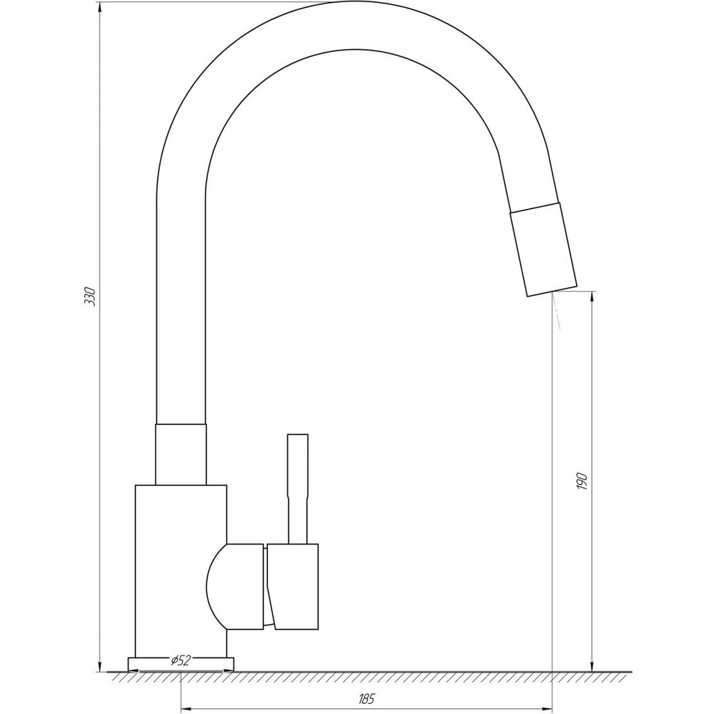 Смеситель для кухни Globus Lux ALPEN SUS-203SB (000017525) Киев - изображение 4