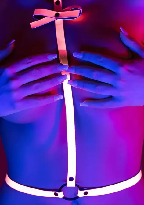 Портупея с бантиком Taboom Glow In The Dark с эффектом свечения в темноте Sex Aura Киев - изображение 5
