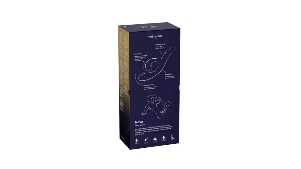 Смарт вібратор-кролик We-Vibe Nova Midnight Blue, ергономічний, регульований кут нахилу стовбура Львів - фото 10