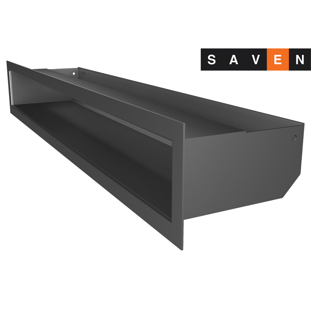 Вентиляционная решетка для камина SAVEN Loft 90х600 графитовая Львов - изображение 1