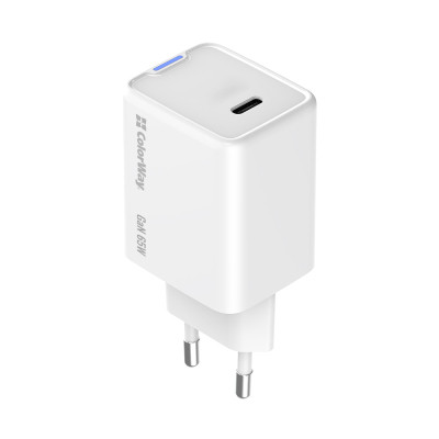 Зарядний пристрій ColorWay GaN Mini 65W PD Port PPS USB-C white (CW-CHS049PD-WT) Вінниця - фото 11