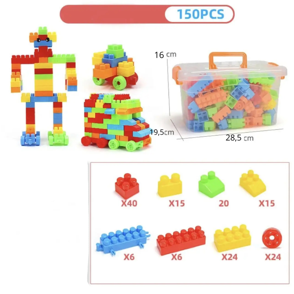 Конструктор для дітей 150 кубиків дитячий конструктор Кам'янець-Подільський - фото 3