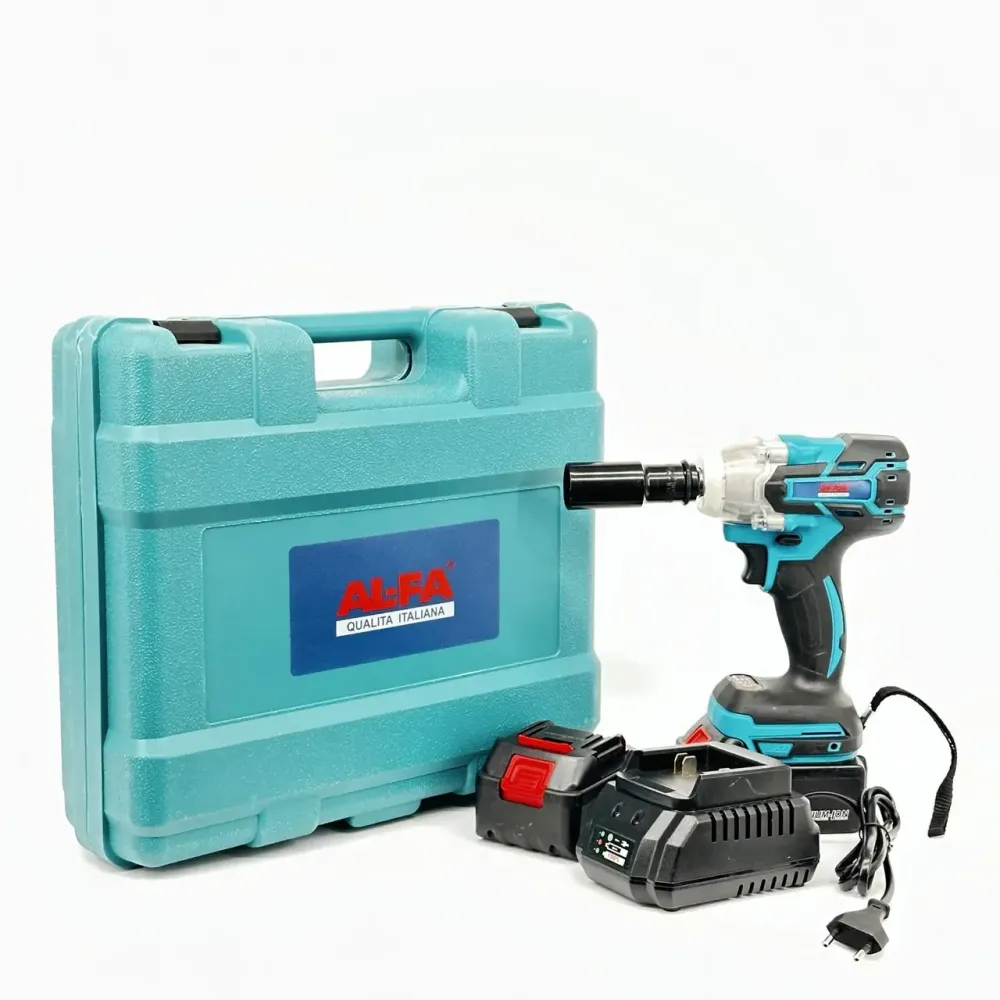 Акумуляторний безщітковий гайковерт AL‑FA компактний, ударний, без щіток, для шиномонтажу та ремонту авто  в кейсі Львів - фото 3