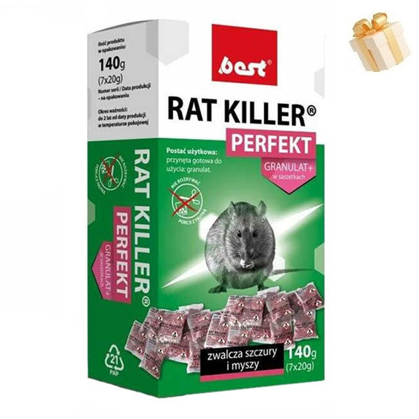Муміфікуючий засіб для гризунів Best RAT Killer Perfekt, 140 г Дніпро - фото 1