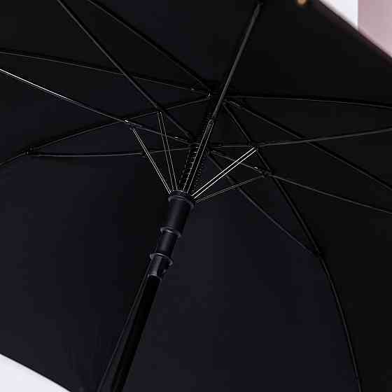 Классический зонт-трость полуавтомат из полиэстера 8 спиц диаметр 124 см Черный HP-23-6B Киев