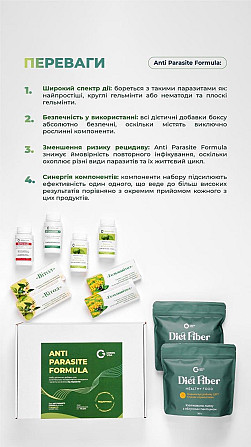 Бокс ANTI PARASITE FORMULA / КОМПЛЕКСНИЙ ПІДХІД ДО ЗАХИСТУ ОРГАНІЗМУ ВІД ПАРАЗИТІВ /ТМ Грін Віза Київ - фото 8