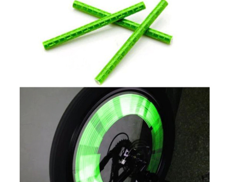 Светоотражающие накладки на спицы Feel Fit зеленые Бровары - изображение 2