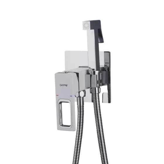 Гігієнічний душ прихованого монтажу GAPPO G7217-8 білий/хром Київ