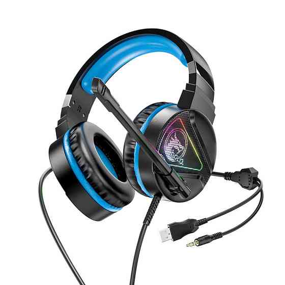 Наушники Hoco W104 Cool tour с микрофоном Игровая гарнитура (blue) Винница