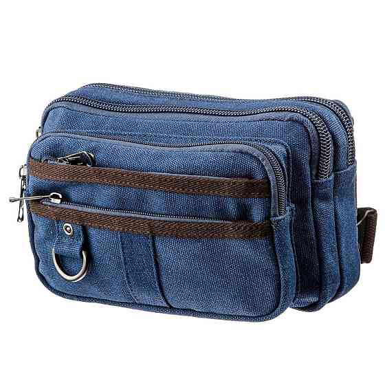 Бананка текстильна на пояс Синя (Vintage) Київ