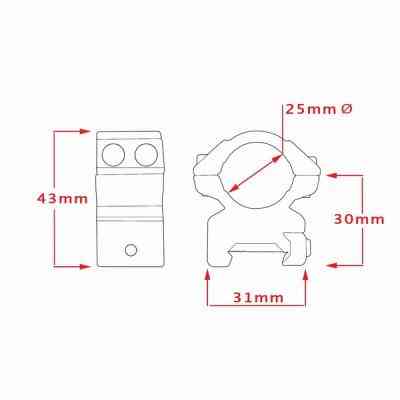 Крепление для прицела Hawke Matchmount 1" Weaver Med (921183) Винница