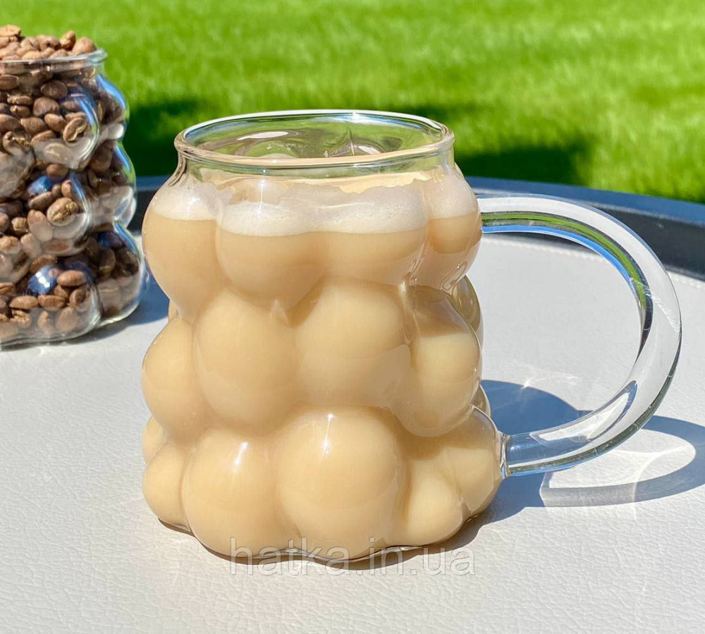 Кухоль скляний "Облачко" 350 мл 102-766 прозорий фігурний для дому та ресторану Київ - фото 4