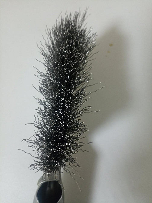 Ручна щітка дротяна "SzczotPol", дротики з нежавіючої сталі, металева ручка, 240 мм Київ - фото 3