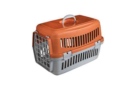 Переноска AnimAll CNR-102 для кошек и собак, серо-оранжевая, 48.5×32.5×32.5 см Киев