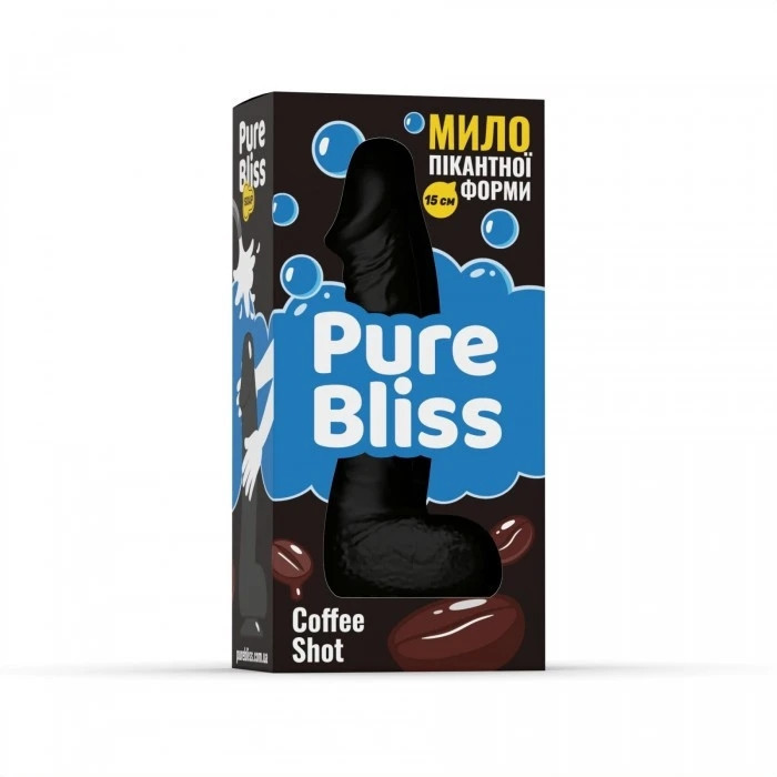 Мило у формі пеніса Pure Bliss Coffee Shot з ароматом кави, чорне, 15 см Sex Aura Київ - фото 7