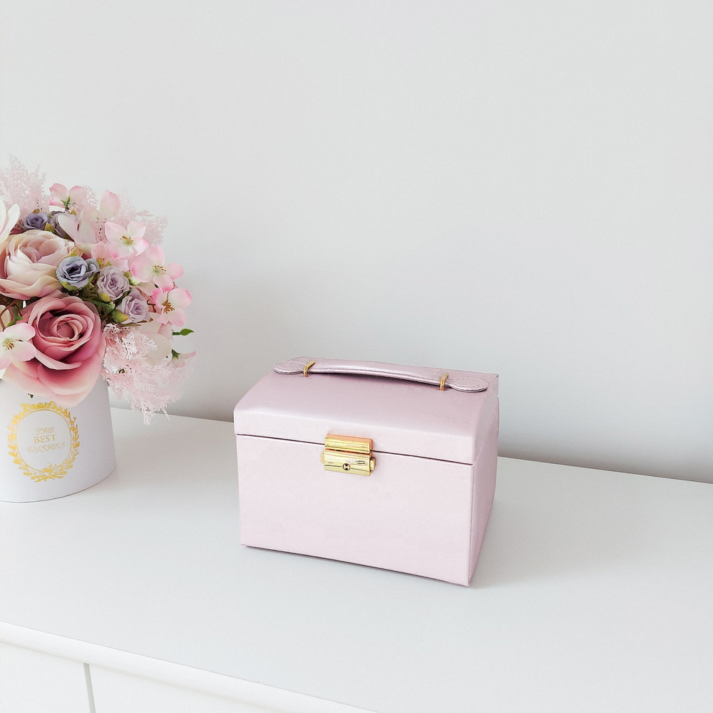 Шкатулка - футляр для хранения украшений с ключом Beautylushh (6400) Pink Нововолынск - изображение 8