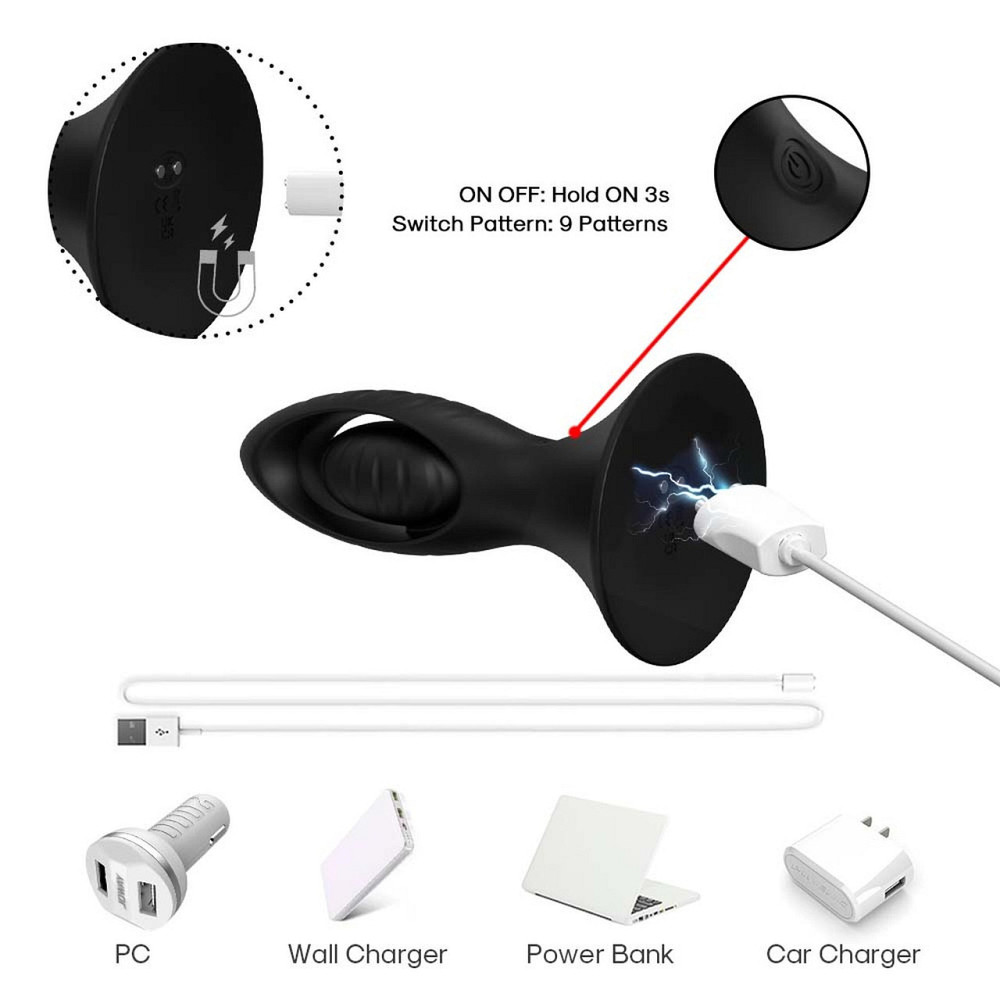 Анальный стимулятор Watchman Black, 9 vibration functions Sex Aura Киев - изображение 3