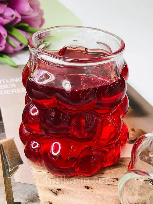 Склянка стильна скляна "Облачко" 360 мл 102-496 прозора фігурна для дому та ресторану Київ - фото 3