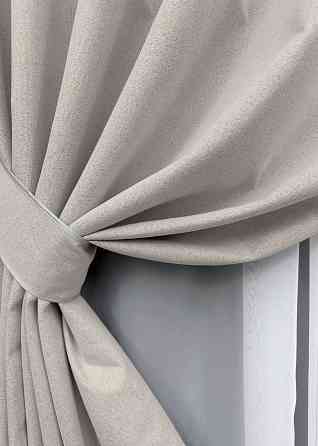 Комплект штор на люверсах VR-Textil Блэкаут двусторонний ASHEN NIGHT № 1842ш Пепельный 150х270 см 2 шт (37-0283) Киев