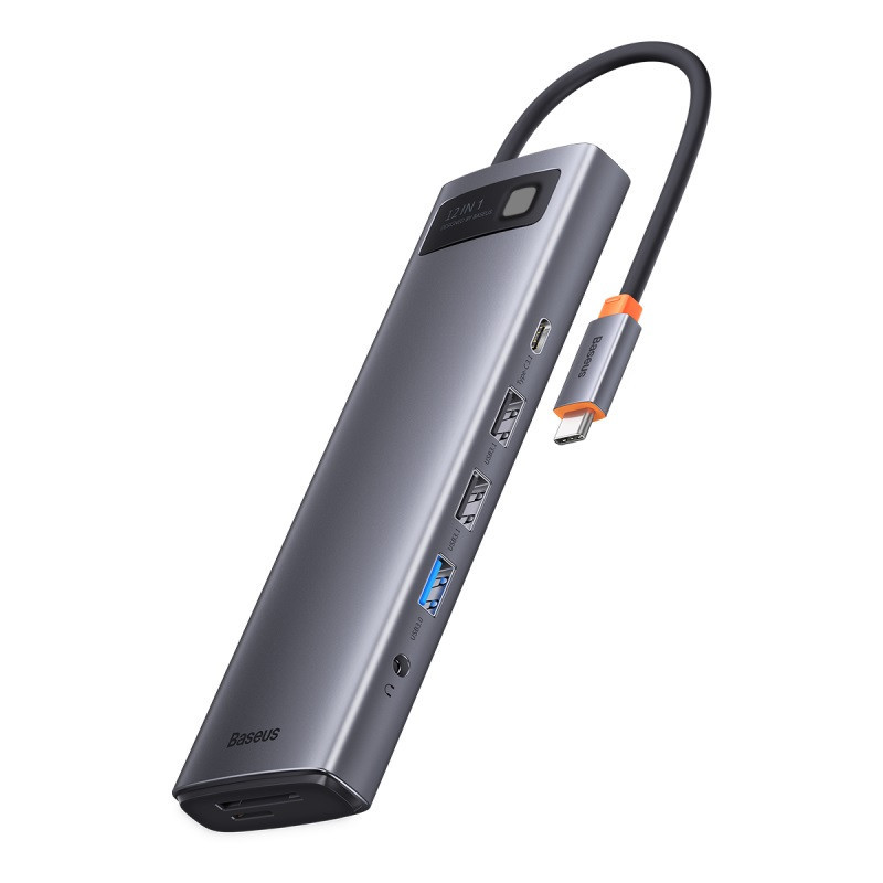 USB-хаб Baseus Metal Gleam Series 12-in-1 Multifunctional Type-C HUB Docking Station Gray Одеса - фото 6