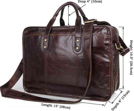 Сумка Vintage 14539 из натуральной кожи Коричневая Киев