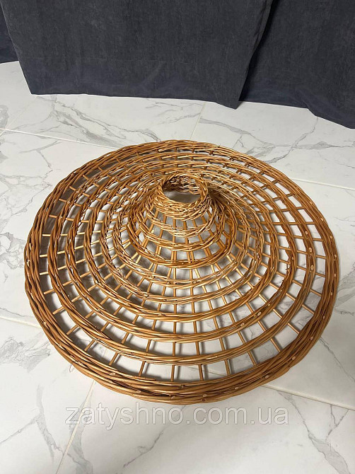 Лампа плетена плоска плітна Київ - фото 6