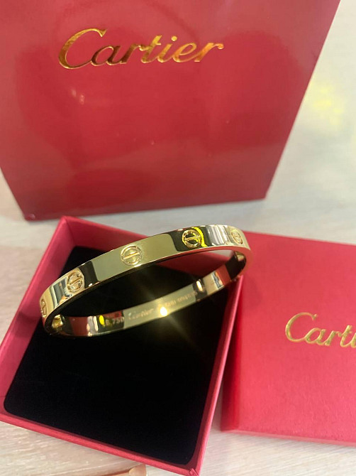 Cartier браслет love з викруткою лимонне золото з упаковкою/ Картіє браслет з пакованням Одеса - фото 2