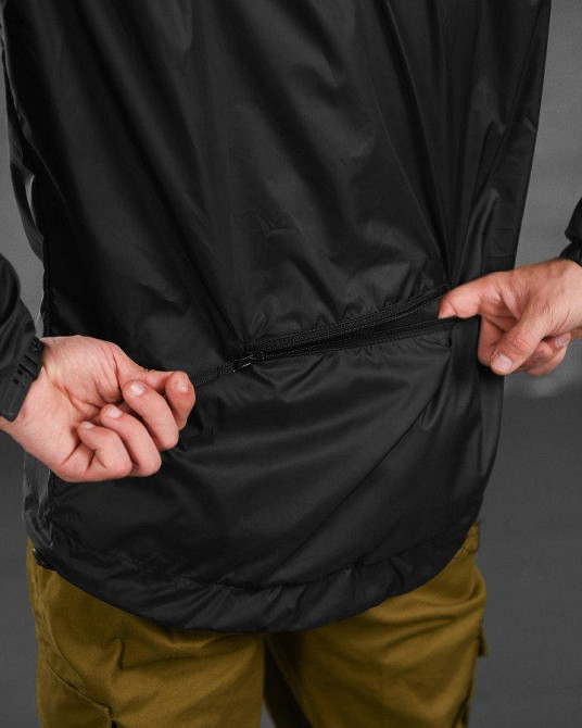 Куртка дощовик карман чорна M Київ - фото 8