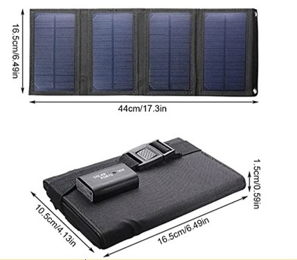 Складное солнечное зарядное устройство Solar panel 15W 1xUSB (X001JA) Винница - изображение 2