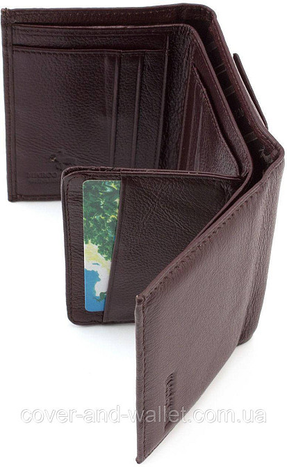 Невеликий шкіряний жіночий гаманець коричневого кольору Marco Coverna MC 6055 Київ - фото 5