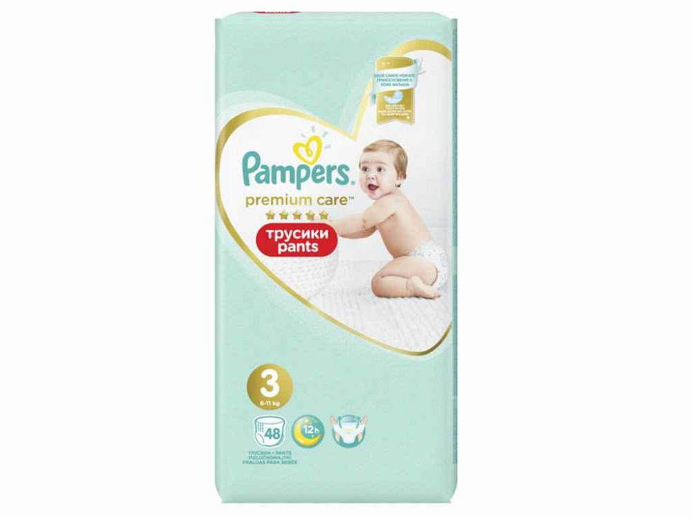 Підгузки-трусики Premium Care Pants Midi 6-11 кг 48 шт ТМ Pampers Київ - фото 1