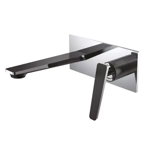 Змішувач для раковини настінний Frap F1057-22 чорний/хром Київ - фото 1