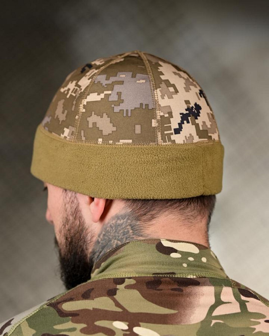 Флисовая шапка докерка пиксель ВТ6855 Одесса - изображение 2