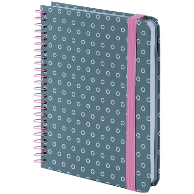 Блокнот Axent на спіралі В6 120 аркушів, клітинка, тверда обкладинка, сірий (8461-2-A) Вінниця - фото 2