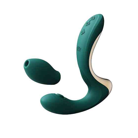 Вібратор-пульсатор з вакуумною насадкою Zalo – Talis G-Spot PulseWave Vibrator Turquoise Green Sex Aura Київ