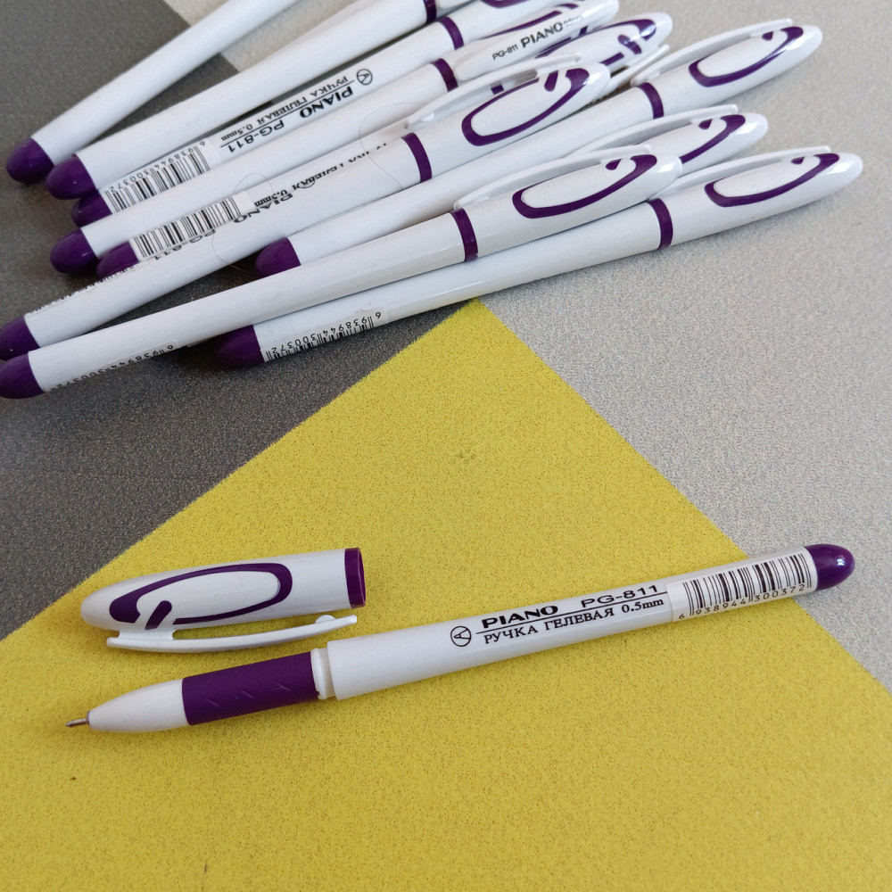 Ручка гелевая Piano фиолетовая Киев - изображение 1